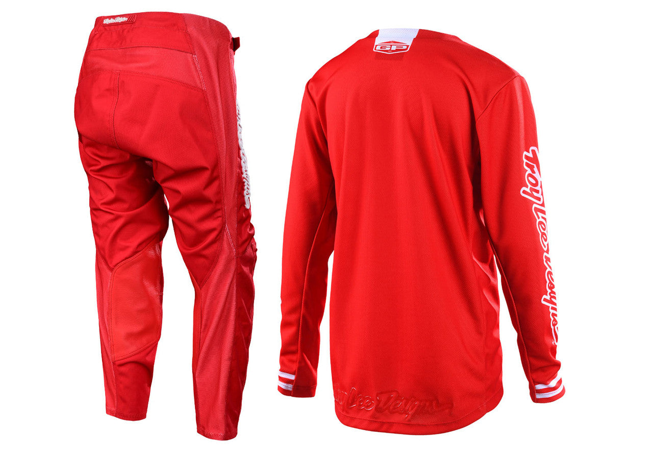 Troy Lee Designs 2022 Youth GP Jersey and Pant Combo Mono Red