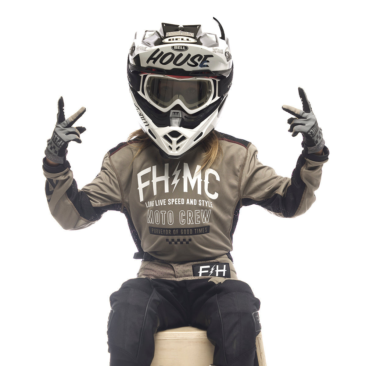 Fasthouse Youth Grindhouse Cypher Jersey - Moss Grey