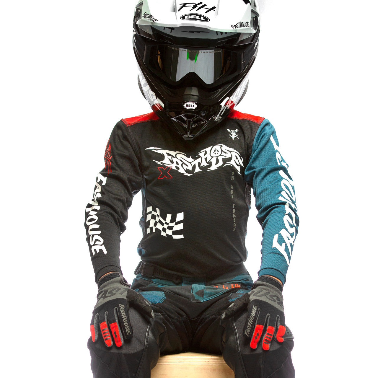 Fasthouse Youth Grindhouse Bereman Jersey - Black/Red