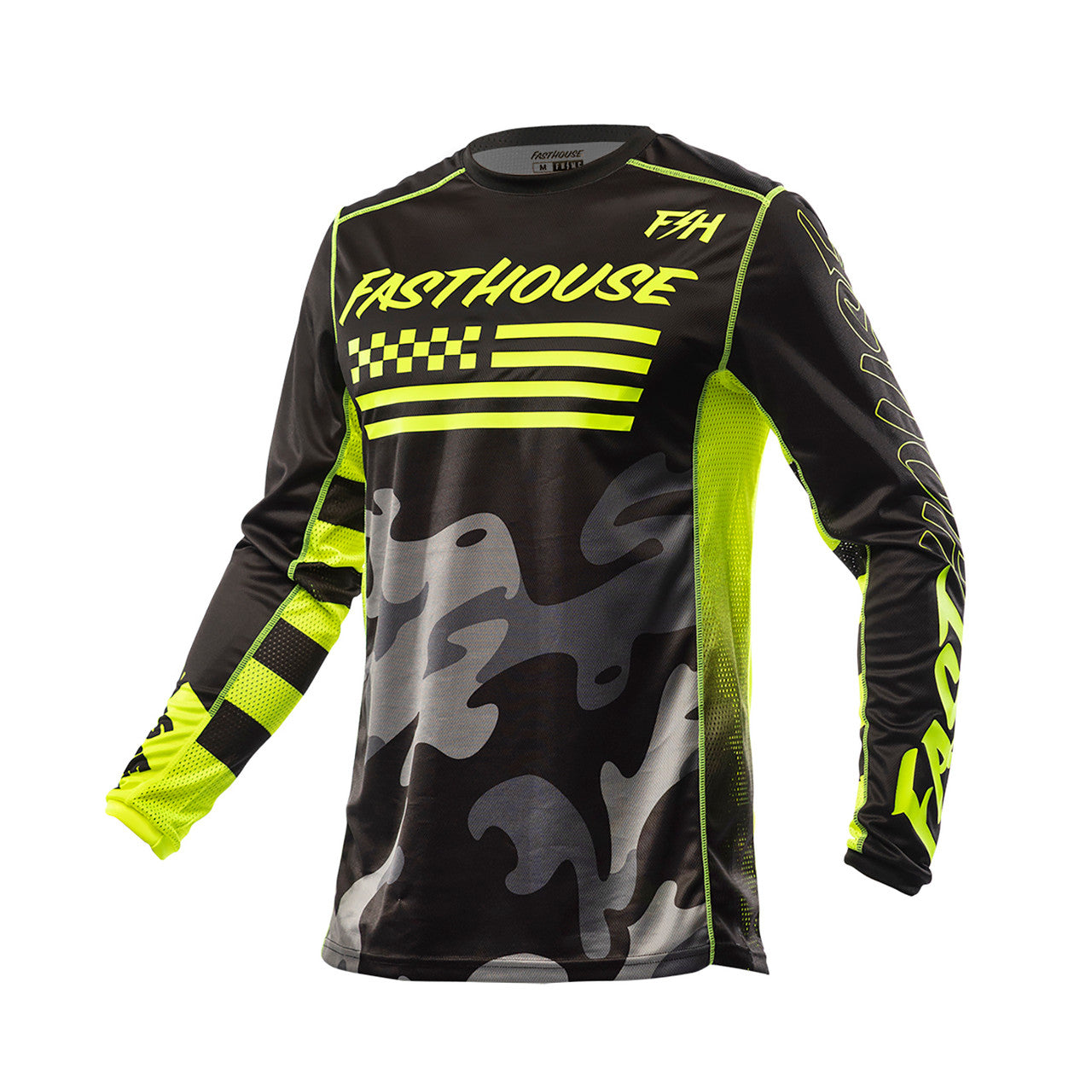 Fasthouse Youth Grindhouse Riot Jersey - Black/Hi-Viz