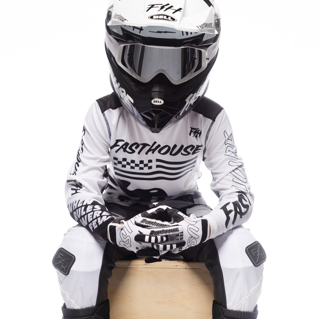 Fasthouse Youth Grindhouse Riot Jersey - White/Black