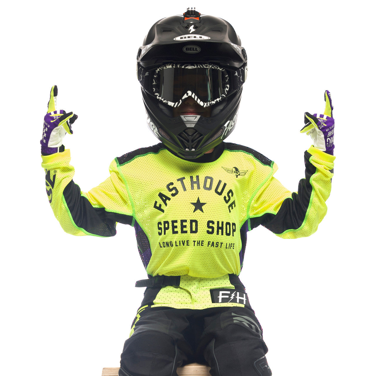Fasthouse Youth Original Air Cooled Jersey - Hi-Viz