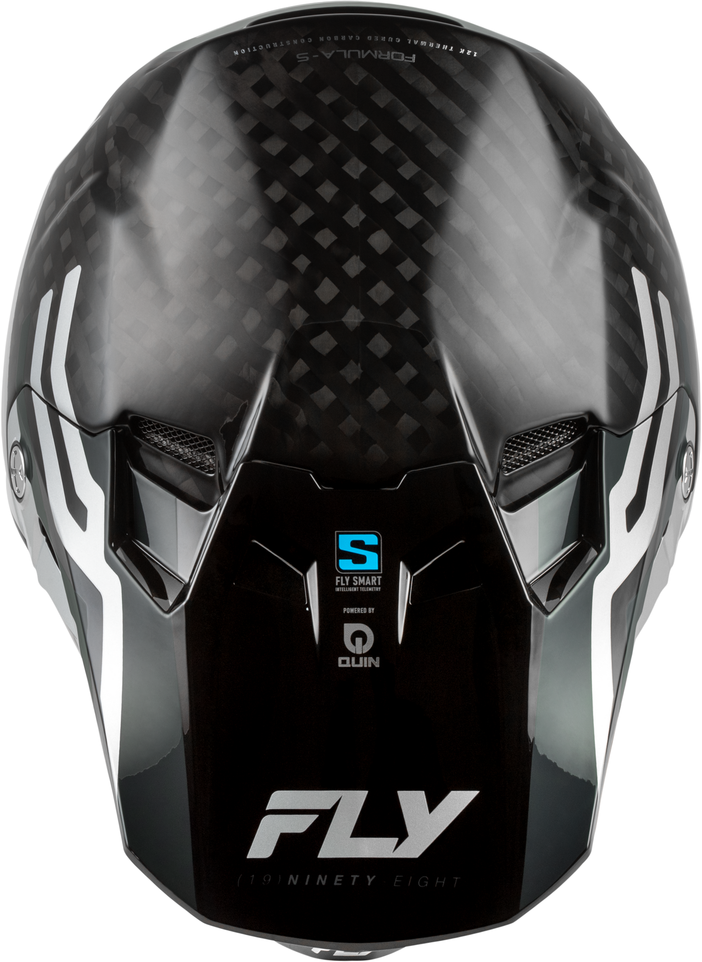 FLY Racing 2026 Formula S Carbon Byte Helmet Black Carbon/Grey/Silver