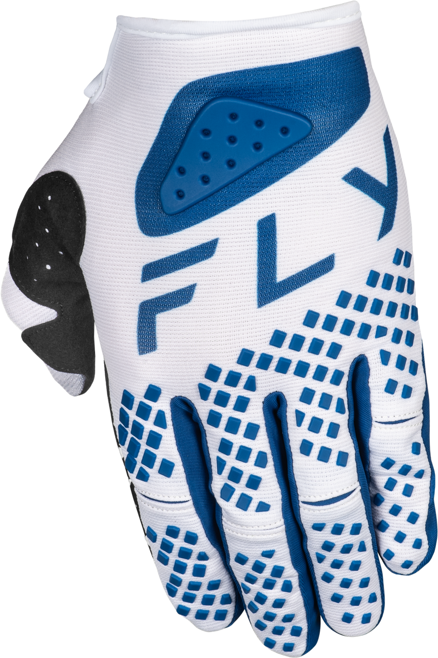 FLY Racing 2025 Youth Kinetic Center Gloves White/Navy