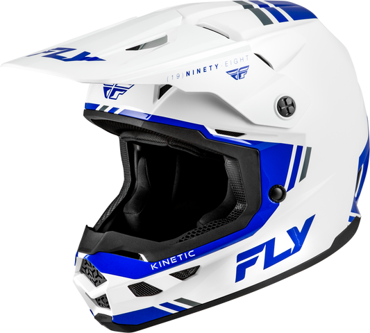 FLY Racing 2026 Kinetic Verdict Helmet White/Blue/Grey
