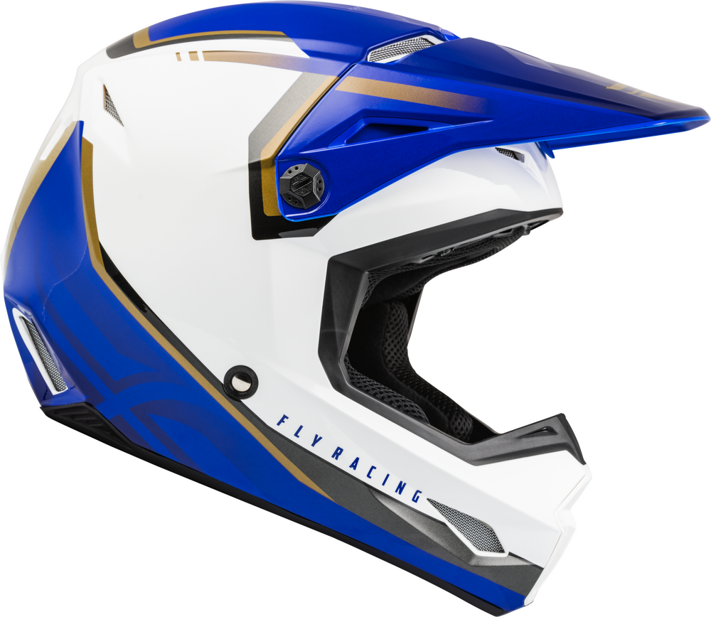 FLY Racing 2023 Kinetic Vision Offroad Helmet White/Blue