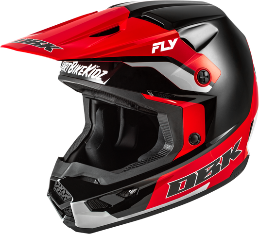 FLY Racing 2026 Kinetic DBK Helmet Black/Red/Grey