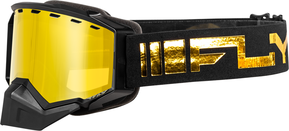 FLY RACING - FLB-24Z1 - ZONE SNOW GOGGLE BLACK/GOLD W/ GOLD MIRROR/YELLOW LENS