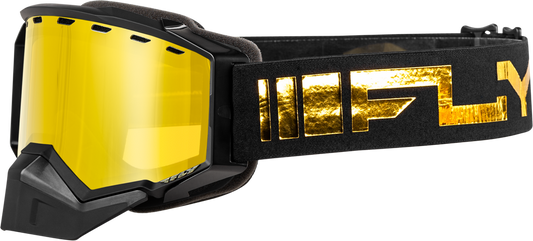 FLY RACING - FLB-24Z1 - ZONE SNOW GOGGLE BLACK/GOLD W/ GOLD MIRROR/YELLOW LENS