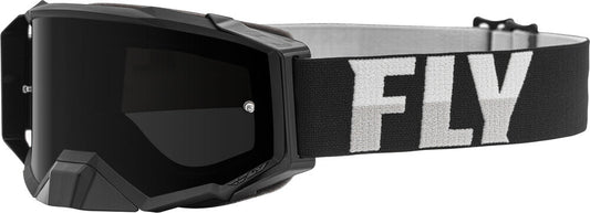FLY Racing Zone Pro MX Goggle - Black/White w/Dark Smoke Lens w/Post