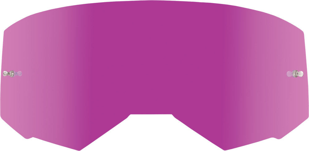 FLY Racing Zone/Focus Goggle Lens - Single Lens W/ Post Pink Mirror/Smoke