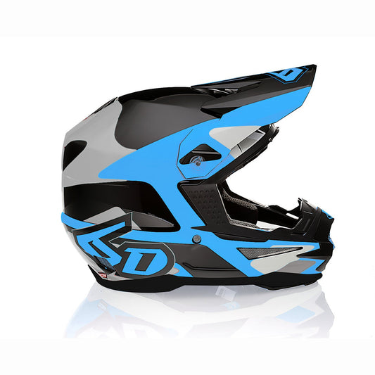 6D ATR-1 Offroad Helmet Apex Cyan Grey Black