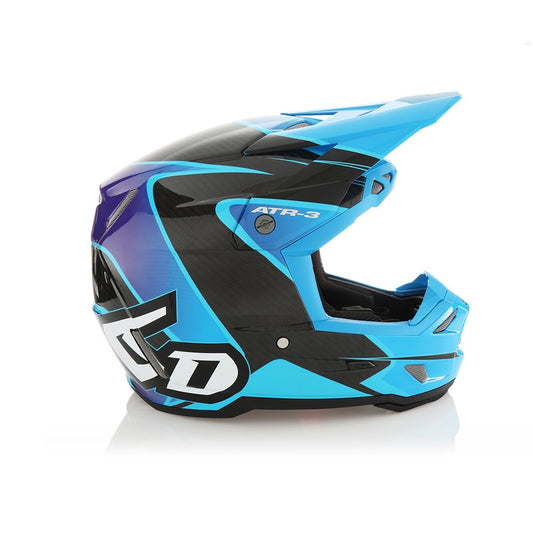 6D ATR-3 Wave Offroad Helmet Gloss Cyan Blue Purple