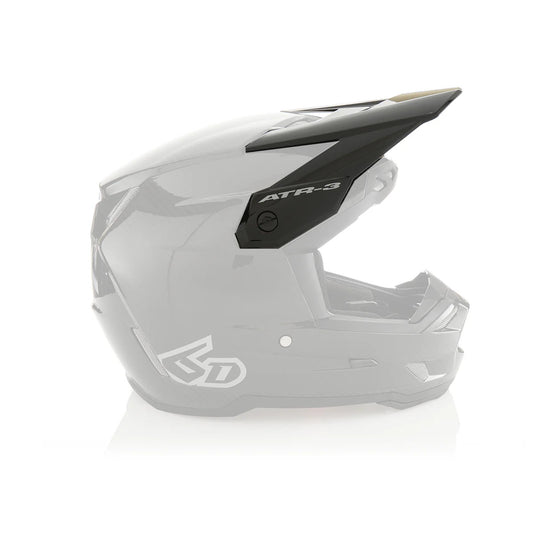6D ATR-3 Replacement Visor Solid Gloss Black