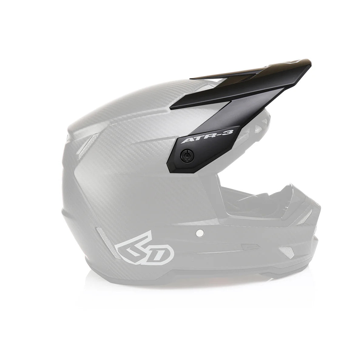 6D ATR-3 Replacement Visor Solid Matte Black