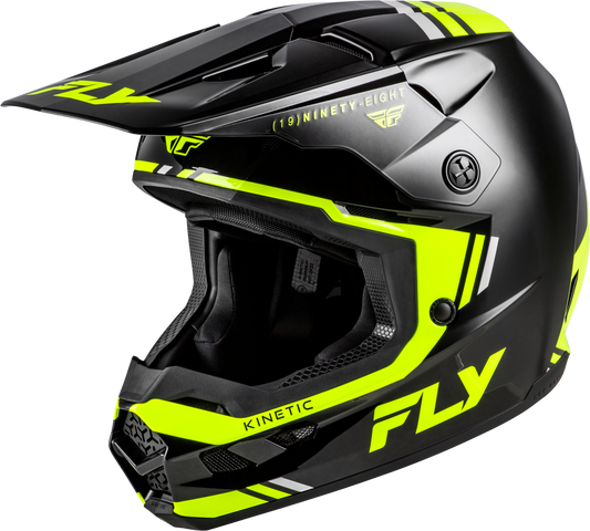 FLY Racing 2026 Kinetic Verdict Helmet Black/Hi-Vis/Grey