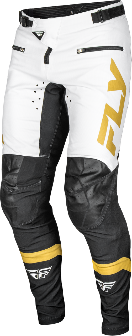 FLY Racing 2025 Youth Rayce Bicycle Pant White/Black/Gold