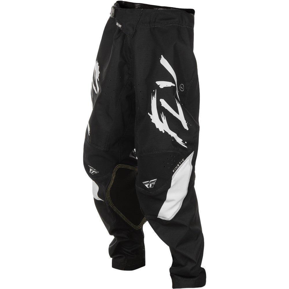 FLY Racing 2025 Youth Kinetic Stoke Jersey Pant Combo Black/White