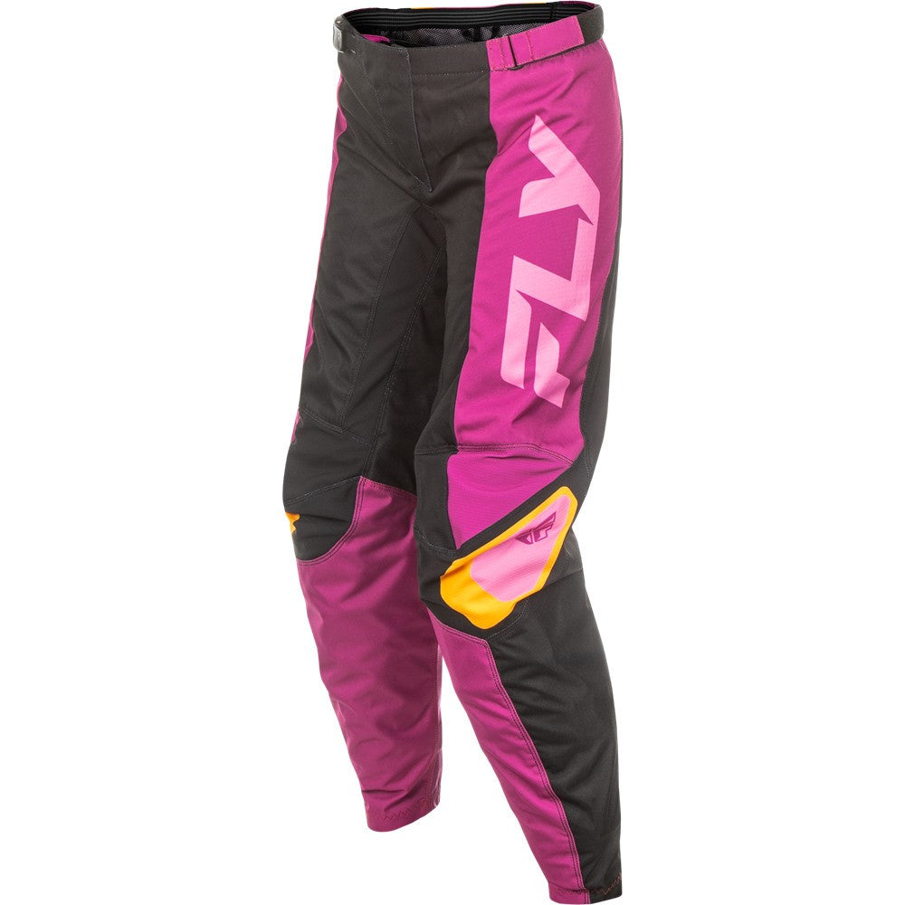 FLY Racing 2025 Womens F-16 Jersey Pant Combo Black/Mauve/Yellow