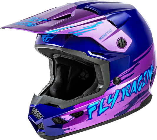 FLY Racing 2026 Youth Girls Kinetic Surge Helmet Pink/Purple/Teal