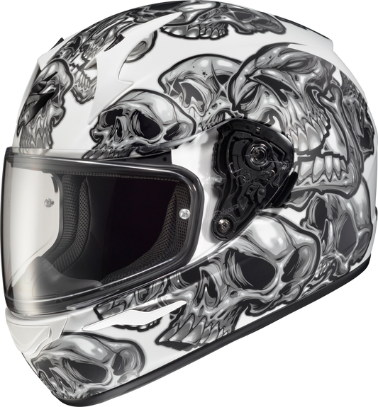 Scorpion EXO-R320 Full-Face Helmet - Skull-E Silver