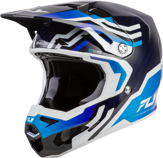 FLY Racing 2026 Formula S Carbon Byte Helmet Blue Carbon/Blue/White
