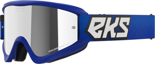 EKS BRAND - 067-60535 - FLAT OUT MIRROR GOGGLE ROYAL BLUE SILVER MIRROR