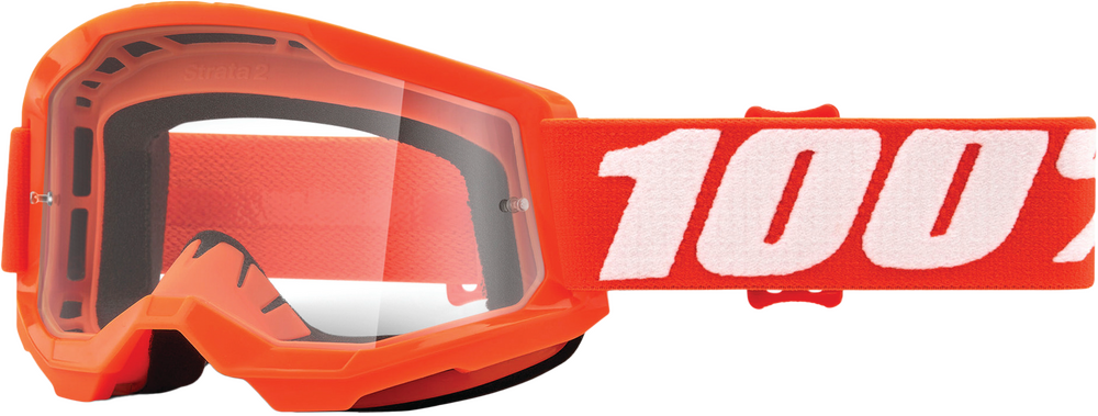 100% - 50031-00005 - STRATA 2 JUNIOR GOGGLE ORANGE CLEAR LENS