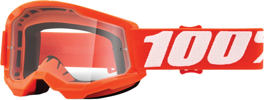 100% - 50031-00005 - STRATA 2 JUNIOR GOGGLE ORANGE CLEAR LENS