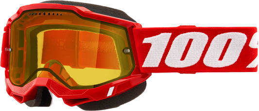100% - 50021-00005 - ACCURI 2 SNOWMOBILE GOGGLE NEON RED YELLOW LENS