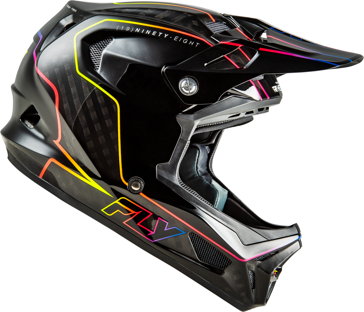 FLY Racing 2026 Werx-R Flow Carbon Helmet Black Carbon/Black/Multi