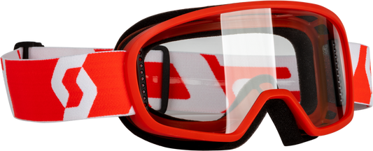 SCOTT - 272838-1005043 - YOUTH BUZZ MX GOGGLE RED/WHITE W/CLEAR