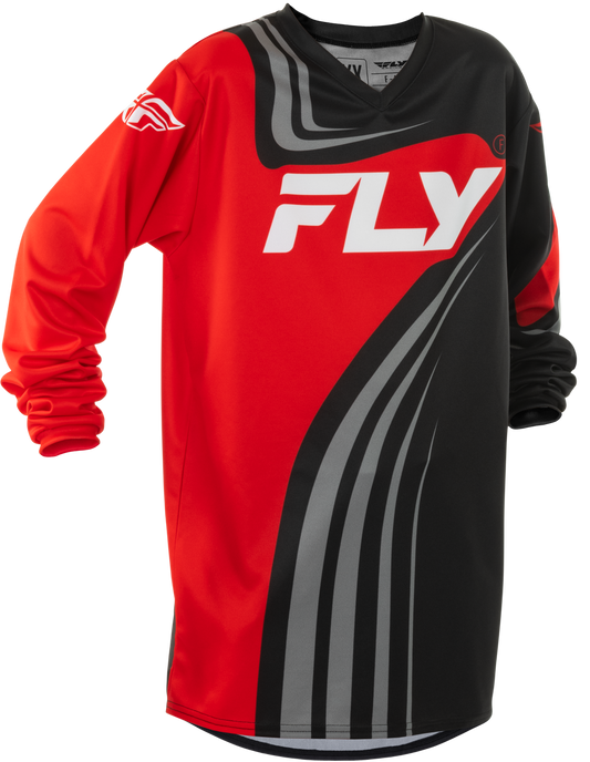 FLY Racing 2025 Youth F-16 Jersey Black/Red/White