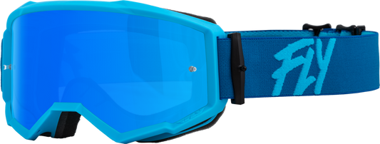FLY RACING - 37-51502 - ZONE GOGGLE BLUE W/ SKY BLUE MIRROR/SMOKE LENS