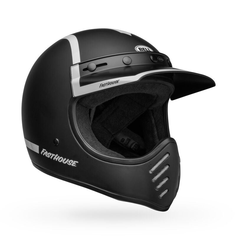 Bell Moto 3 Helmet Fasthouse Old Road Matte/Gloss Black/White