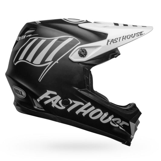 Bell Youth Moto-9 MIPS Offroad Helmet Matte Black/White Fasthouse Flying Colors