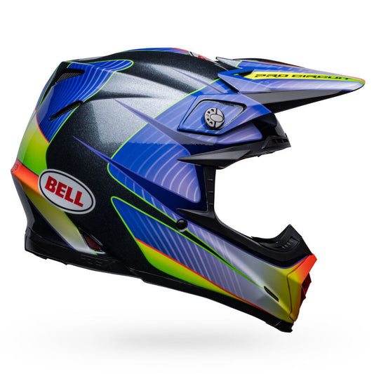 Bell Moto-9S Flex Offroad Helmet Silver Metallic Flake Pro Circuit Replica 23