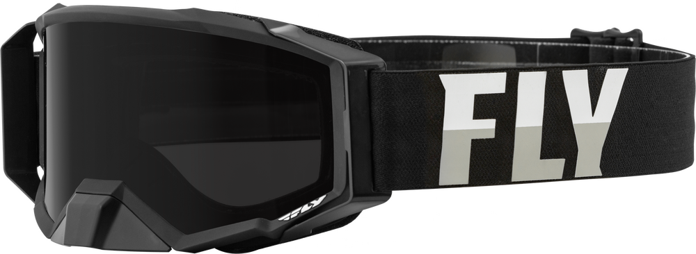 FLY RACING - 37-51872 - ZONE PRO W/C GOGGLE BLK/WHT W/DARK SMOKE POLAR HYDRO LENS