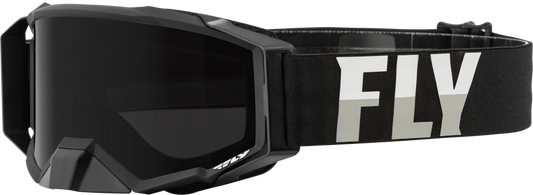 FLY RACING - 37-51872 - ZONE PRO W/C GOGGLE BLK/WHT W/DARK SMOKE POLAR HYDRO LENS