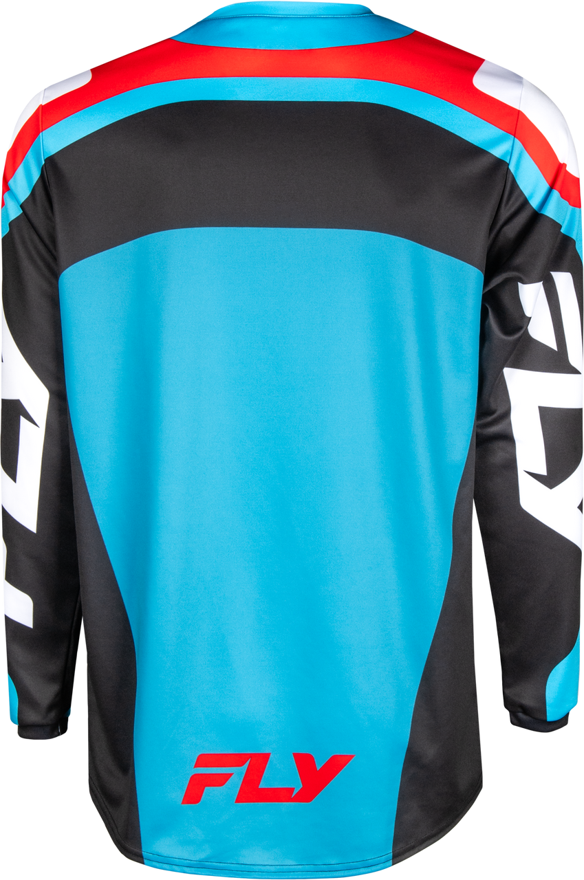 FLY Racing 2025 F-16 Jersey Cyan/Black/White