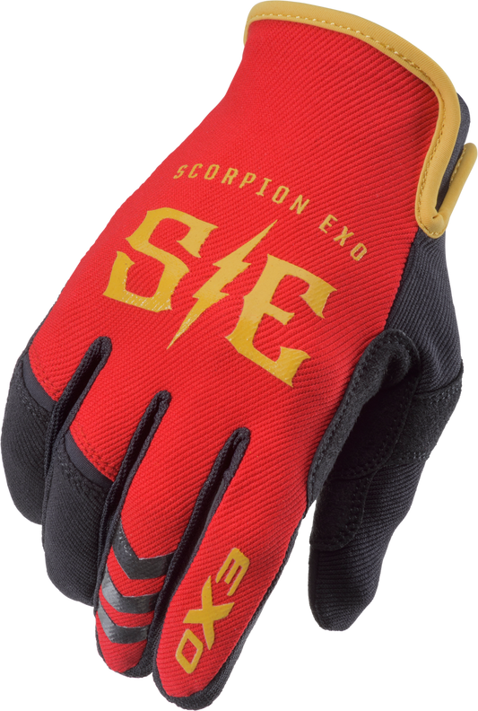 Scorpion Air-Stretch Gloves Charge Red/Gold