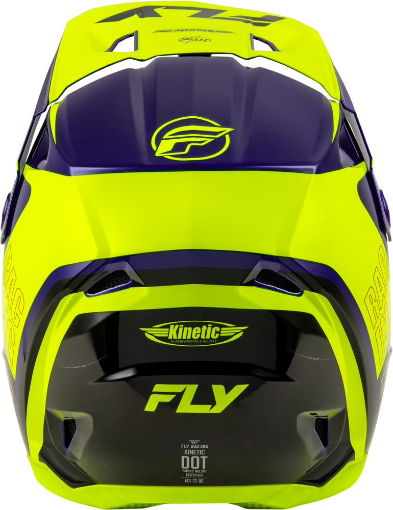 FLY Racing Kinetic Rally Offroad Helmet Hi-Vis/Blue/Black