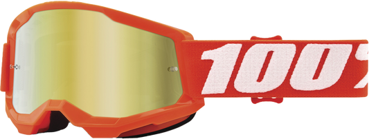 100% - 50032-00005 - STRATA 2 JUNIOR GOGGLE ORANGE MIRROR GOLD LENS