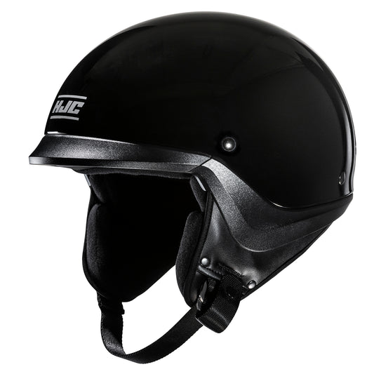 HJC C20 Solid Metallic Black Open-Face Helmet