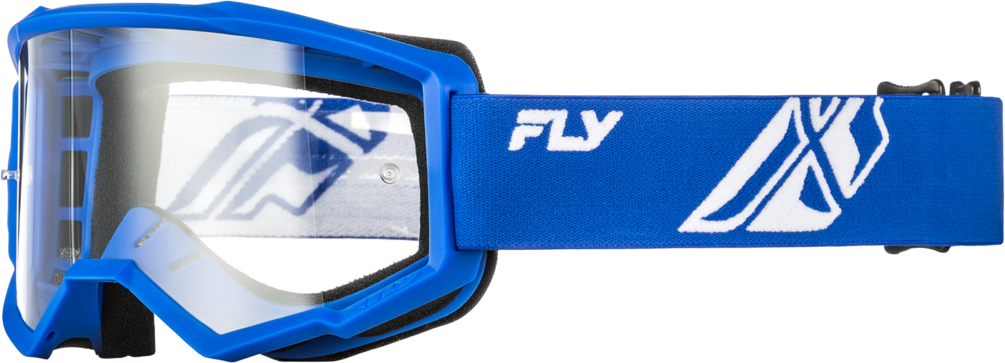 FLY Racing Youth Focus Blue/Black with Clear Lens