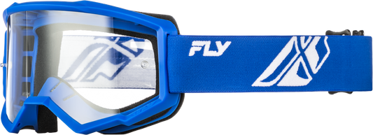 FLY Racing Youth Focus Blue/Black with Clear Lens