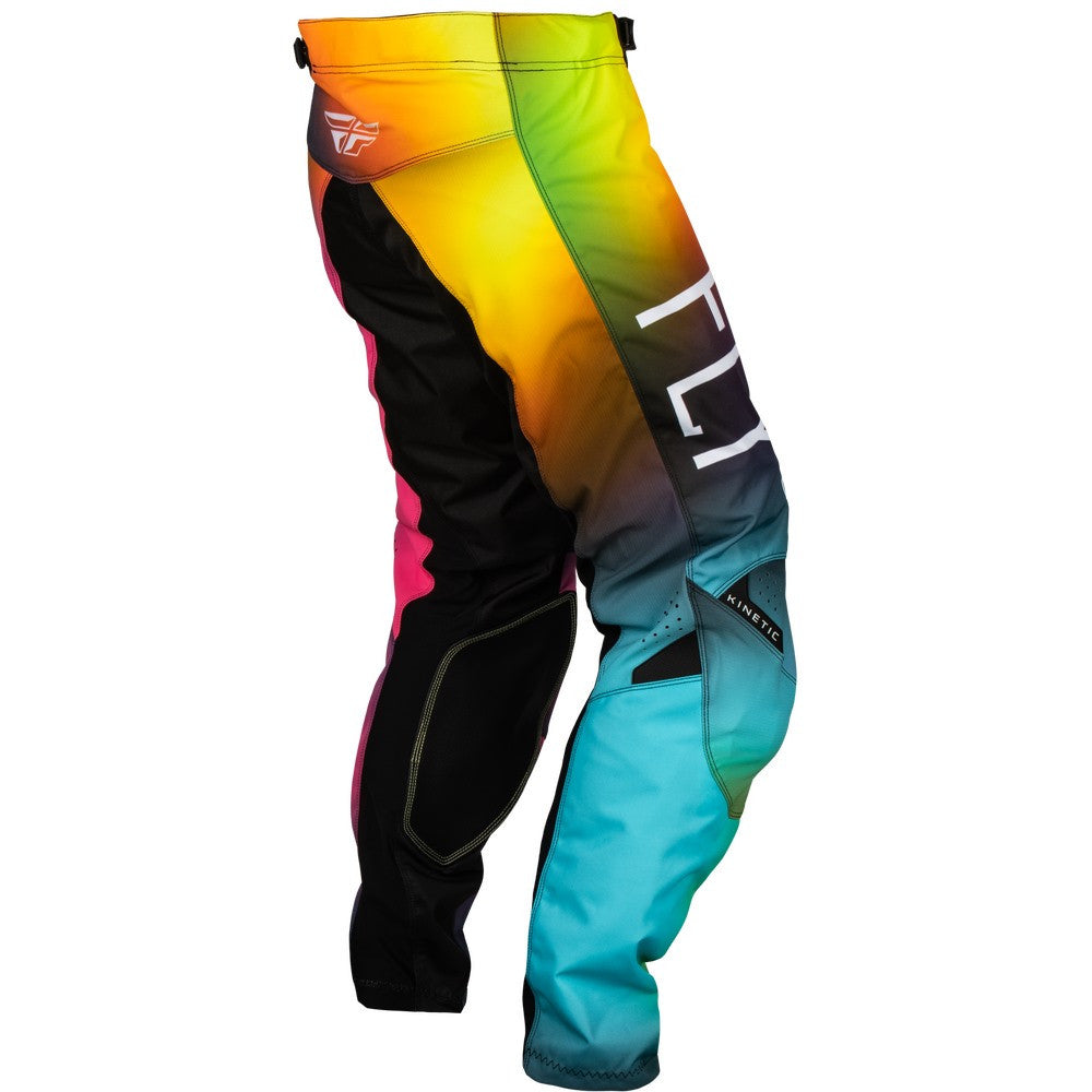 FLY Racing 2024 Youth Kinetic Prodigy Jersey Pant Combo Fuschia/Electric Blue/Hi-Vis