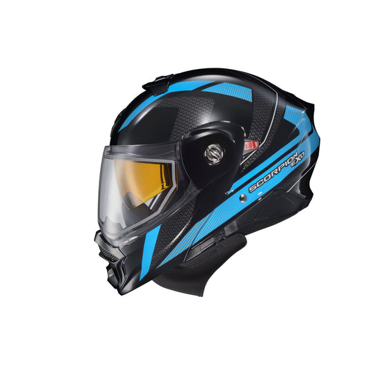 Scorpion EXO-AT960 Cold Weather Dual Pane Snow Helmet Hicks Light Blue