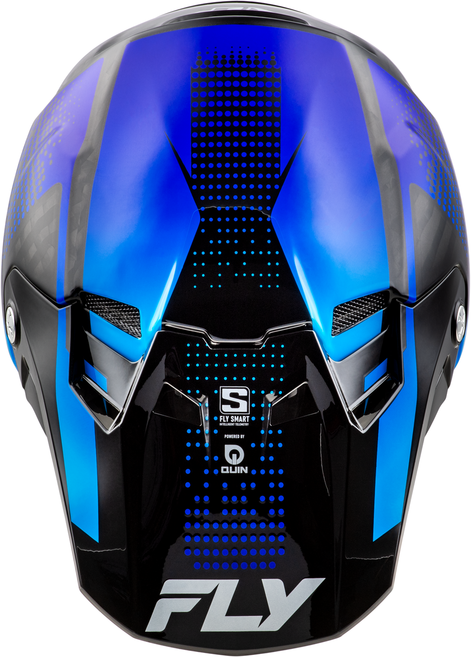 FLY Racing 2025 Formula S Carbon Protocol Helmet Black Carbon/Blue