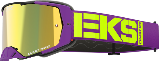 EKS BRAND - 067-12050 - LUCID CALIBER GOGGLE PURPLE GOLD MIRROR LENS